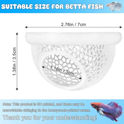 Floating Betta Hide & Shrimp Cave – All-in-One Aquarium Hammock, Feeder, and Safe Resting Spot for Stress-Free Fish Tanks