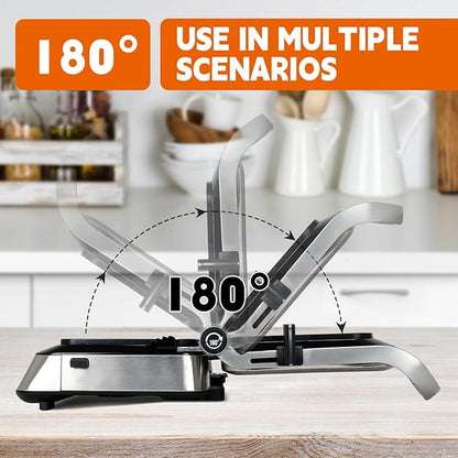Panini Waffle Maker Combo | Panini Grill Press Sandwich Maker, Smokeless Indoor