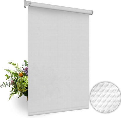 HILADUO Customized Solar Screen Roller Shade Blinds