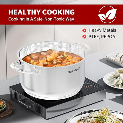 SUNHOUSE Stainless Steel Stock Pot