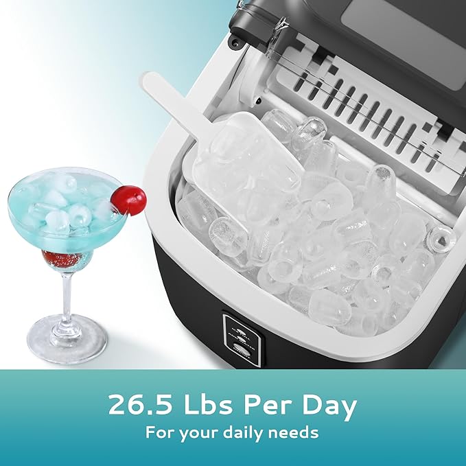 EUHOMY Countertop Ice Maker Machine