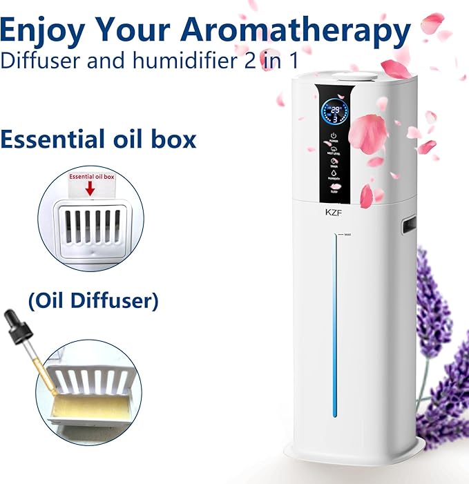9L Smart Humidifiers for Bedroom Large Room, 2.3Gal Cool Mist Top Fill Diffuser