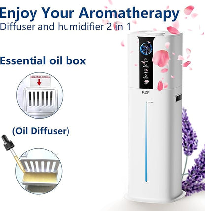 9L Smart Humidifiers for Bedroom Large Room, 2.3Gal Cool Mist Top Fill Diffuser