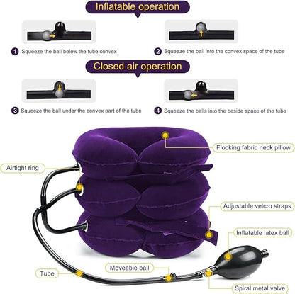 Cervical Traction Device for Neck Pain Relief, Adjustable Inflatable Neck