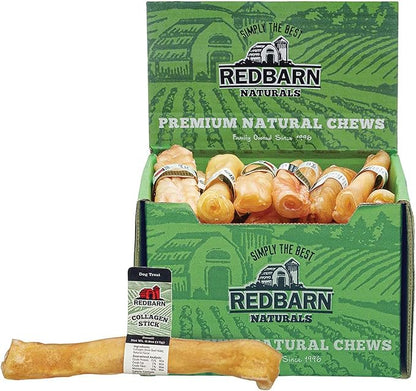 Redbarn Pet Products Natural Small Collagen Sticks for Dogs - Long Lasting Alternative to Traditional Rawhide & Bully - Supports Joint, Skin, & Coat Health - Case of 25
