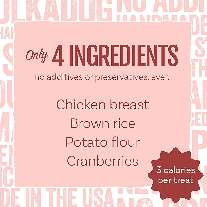 Polkadog Henny Penny Crunchy Training Bits – Chicken & Cranberry All Natural, Limited Ingredient Healthy Training Treats for Dogs. Handcrafted & Made in USA. Antioxidant-Rich, for All Breeds – 7oz