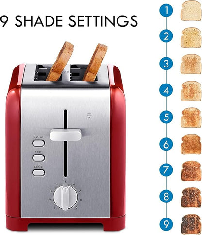 Koolatron Kenmore 2-Slice Toaster, Stainless Steel,