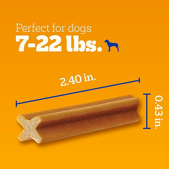 Pedigree Dentastix Small and Toy Breed Dog Treats, Original with Real Chicken, 14 oz. Bag (58 Treats)