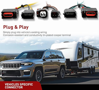 Nilight 4 Pin Trailer Wiring Harness Kit 56426 Simple Fit Tow Hitch | Vehicle Standard 4 Way Connector Custom for 2014 2015 2016 2017 2018 2019-2021 Jeep Grand Cherokee 2022 Grand Cherokee WK