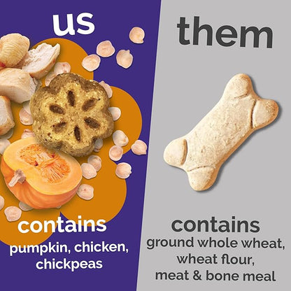 Fruitables Skinny Minis Dog Treats, Healthy Pumpkin Treat for Dogs, Low Calorie & Delicious, Puppy Training, No Wheat, Corn or Soy, Made in the USA, Rotisserie Chicken Flavor, 5oz
