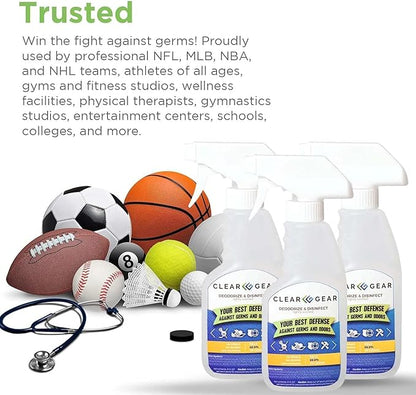 Clear Gear Disinfectant Cleaner, and Deodorizer