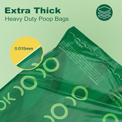 MIZOK Dog Poop Bags Rolls, 270 Count, 65% Recycled Material Poop Bags for Dogs, Leakproof, Extra Thick Durable and Easy Tear-Off, Unscented