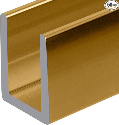 Brixwell SDCD38BGA-CCP36-XCP50 Brite Gold Anodized 3/8" Fixed Panel Shower Door