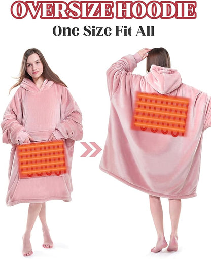 MAXEVE Heated Wearable Blanket Hoodie