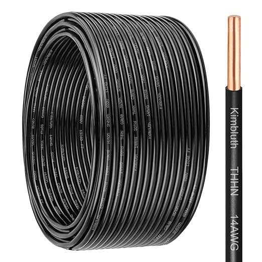 THHN Wire 14 Gauge 100 FT OFC Electrical Wire, 14 AWG Solid Copper Wire Rated