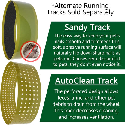 Silent Runner 12" Wide + Cage Attachment - Silent, Fast, Durable Exercise Wheel - Sugar Gliders, Degus, Rats, Hedgehogs, Prairie Dogs & Small Pets