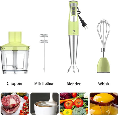 Immersion Hand Blender, UTALENT 5-in-1 8-Speed Stick Blender