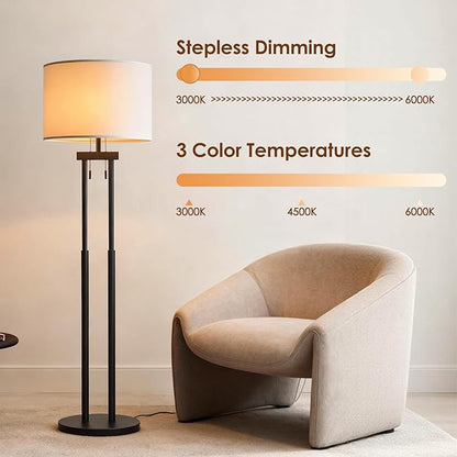 Dimmable Floor Lamps,Reading Floor Lamp, Standing Lamp, Tall Lamp, Floor Lamps for Living Room, Floor Lamp with Remote & App Control, 2 Bulbs(Included)