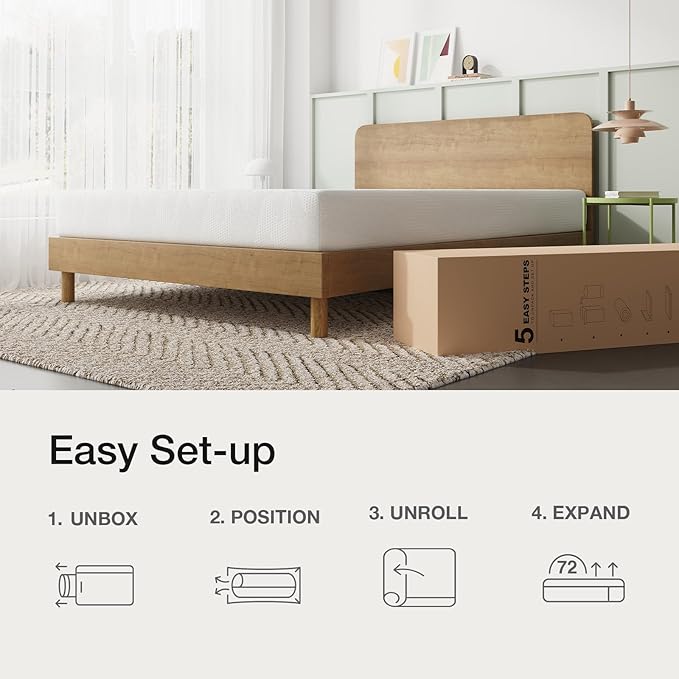 Novilla King Size Mattress in a Box, 8 Inch King Gel Memory Foam Mattress with Comfort Foam for Cooling Night Sleep, Comfort Support and Pressure Relief, CertiPUR-US Certified