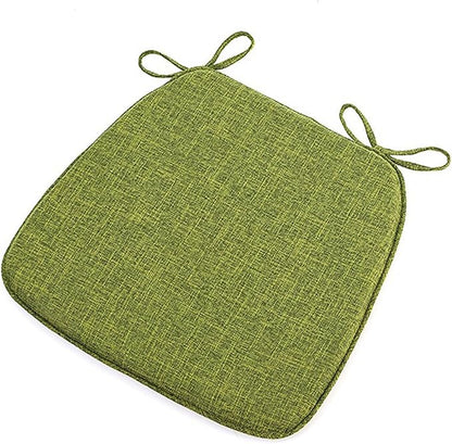 Chair Pads with Ties 18x17, Memory Foam Kitchen Chair Cushions with Ties 18 Inch, Non Slip Chair Pads for Dining Chairs Set of 2 4 6, Seat Cushions Covers Washable and Removable with Zipper,B,4
