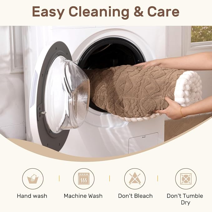 Couch Cover for Dogs, Washable Non Slip Sofa Covers for 3 Cushion Couch Pet Friendly Fuzzy Sofa Protector&Bed Mat for Pets (27.6"x70.9" Coffee)