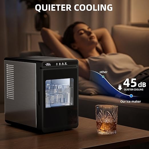 Antarctic Star Clear Ice Cube Maker, CrystalFlux Technology, Self-Cleaning