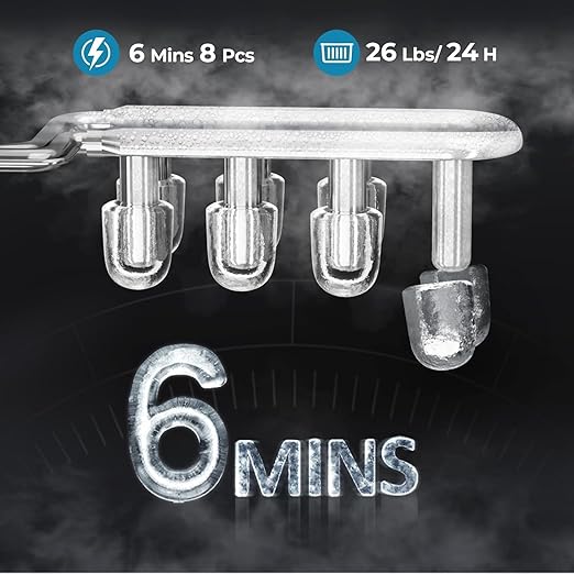 Antarctic Star Countertop Ice Maker, 9 Cubes in 6 Mins, Portable Ice Machine