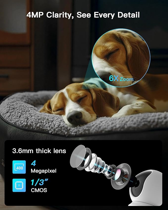 ARENTI 5G Indoor Security Camera, 4MP Pet Camera