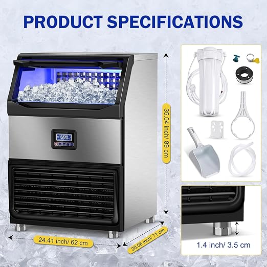 Commercial Ice Maker Machine, 350Lbs/24H