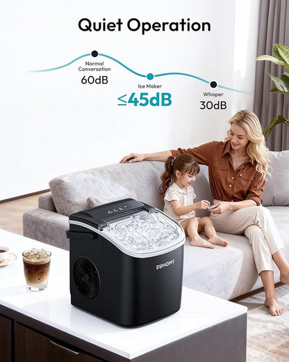 EUHOMY Countertop Ice Maker Machine