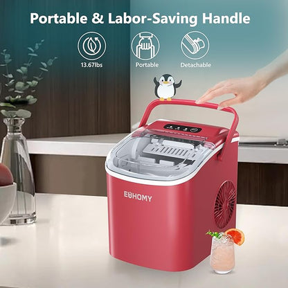 EUHOMY Countertop Ice Maker Machine