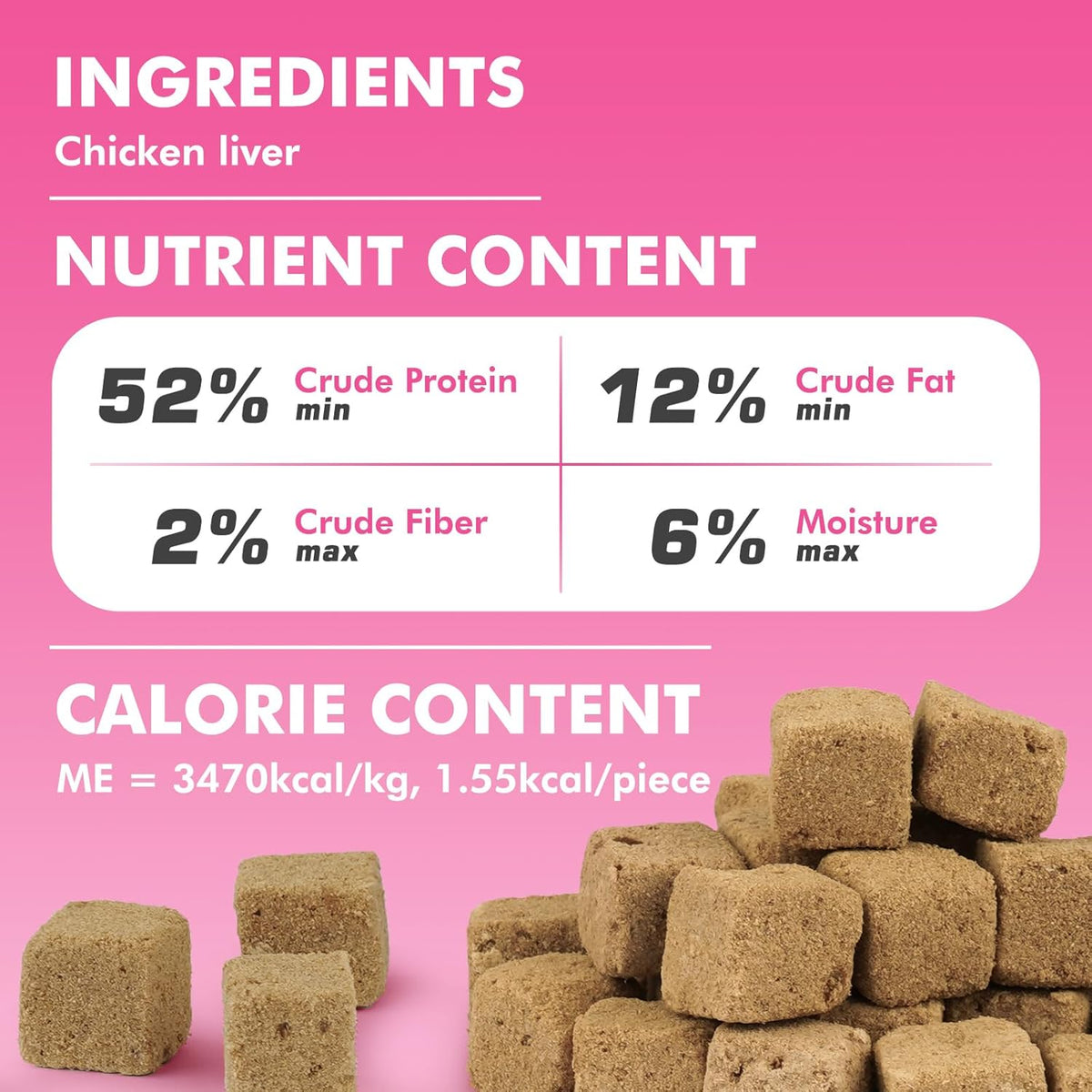 Freeze Dried Cats & Dogs Raw Treats, All Natural Single Ingredient Chicken Liver, High Protein Healthy Pet Training Treats or Food Topper, 10.6 oz
