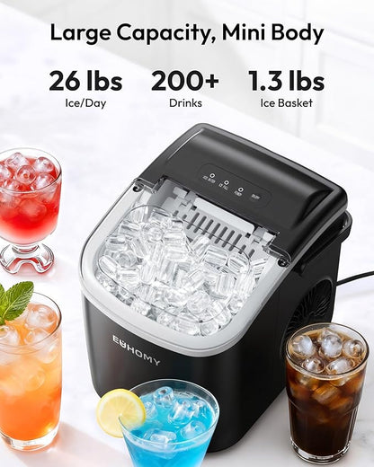 EUHOMY Countertop Ice Maker Machine