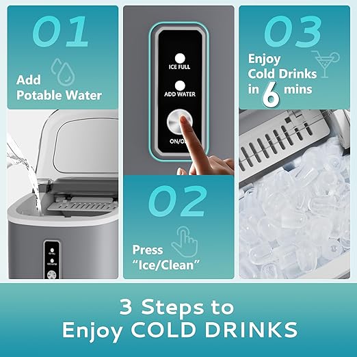 EUHOMY Countertop Ice Maker Machine