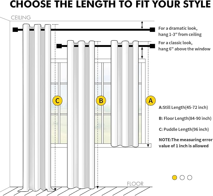 MIULEE Burnt Orange Blackout Curtains