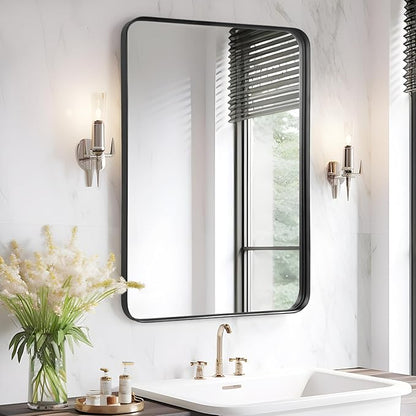 Fabuday Bathroom Mirror Over Sink 24x36 Black