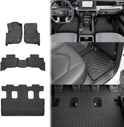Floor Mats for 2025 2026 Toyota 4Runner 7 Seats Gas, All Weather TPE Protector 1st&2nd&3rd Row Floor Liners Accessories(Not for Hybrid EV&i-Force MAX)