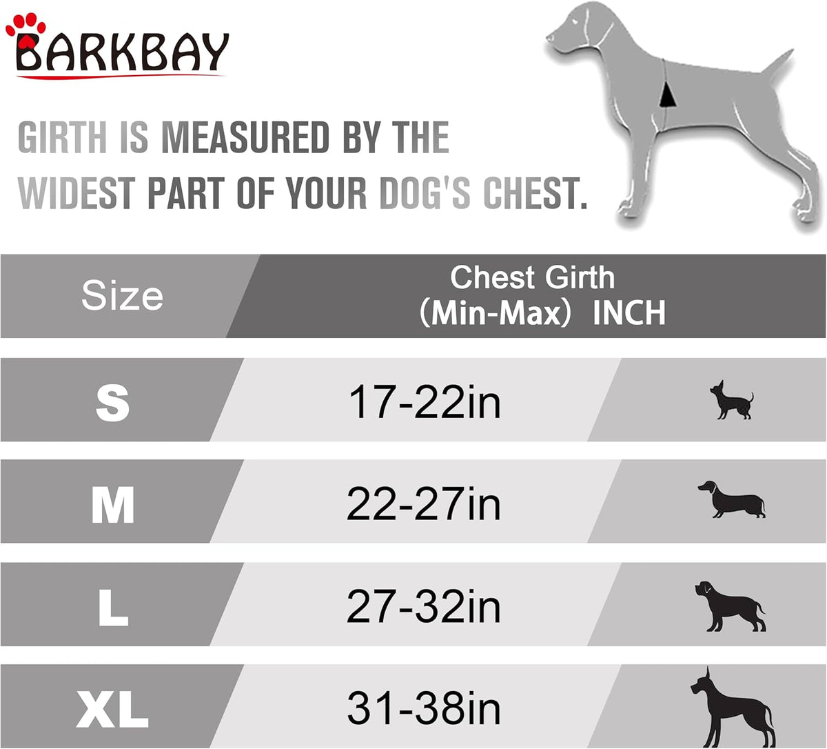 BARKBAY No Pull Dog Harness Front Clip Heavy Duty Reflective Easy Control Handle for Large Dog Walking(Star,M)