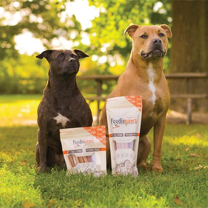 FOODIEPAWS 6 Inch Jumbo Bully Sticks for Dogs, 20 Pack | All Natural, Grass-Fed Beef Pizzle | Rawhide-Free, Odor-Free, Fully Digestible & Long Lasting Dog Chews | For Large Breeds & Aggressive Chewers