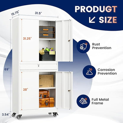 Yizosh Metal Garage Storage Cabinet