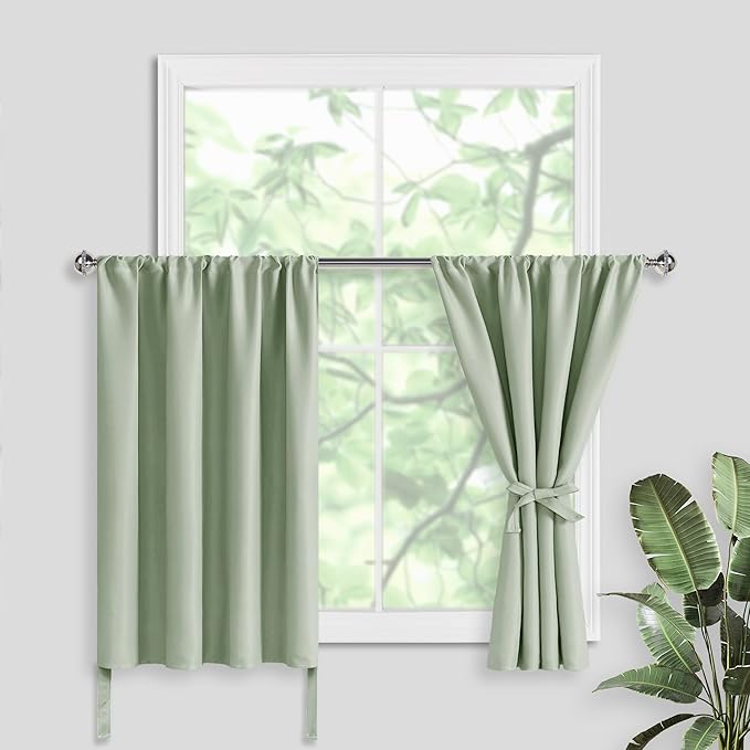 JIUZHEN Short Blackout Curtains