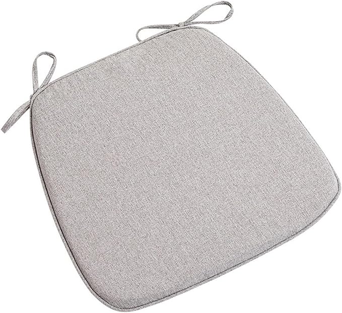 Chair Pads with Ties 18x17, Memory Foam Kitchen Chair Cushions with Ties 18 Inch, Non Slip Chair Pads for Dining Chairs Set of 2 4 6, Seat Cushions Covers Washable and Removable with Zipper,K,1