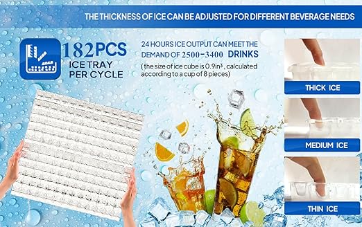 ROVSUN 550LBS/24H Commercial Ice Maker Machine
