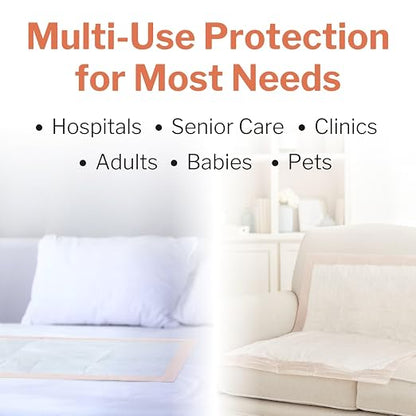 McKesson Underpads Bed Pads, Heavy Absorbency, 30 x 36 in, 10 ct | Chux Pads for Adults and Elderly, Baby Changing, Pee Pad for Pets