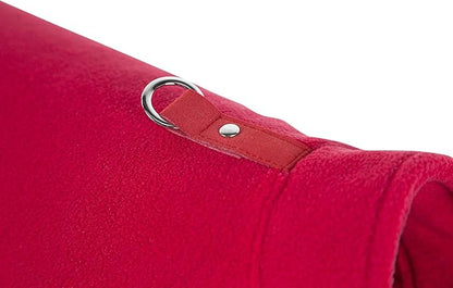 Gooby - Fleece Vest, Small Dog Pullover Fleece Jacket with Leash Ring, Red, Large