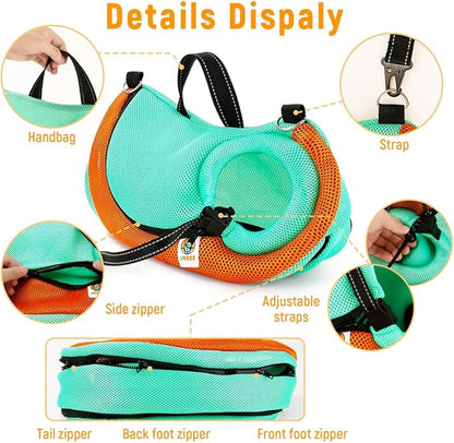 AWOOF Cat Grooming Bag Adjustable Cat Bathing Bag Anti Scratch Bite Restraint Bag Cat Sling Bag Durable Mesh Cat Shower Bag for Small Medium Large Cats Nail Trimming Ear Cleaning Medicine Taking