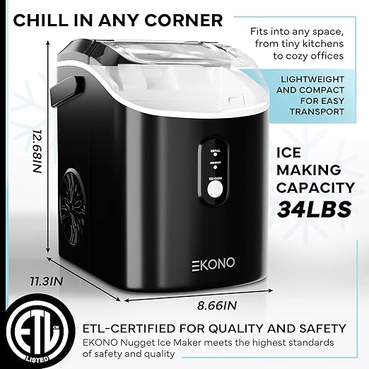Nugget Ice Maker Countertop Sonic Ice Machine