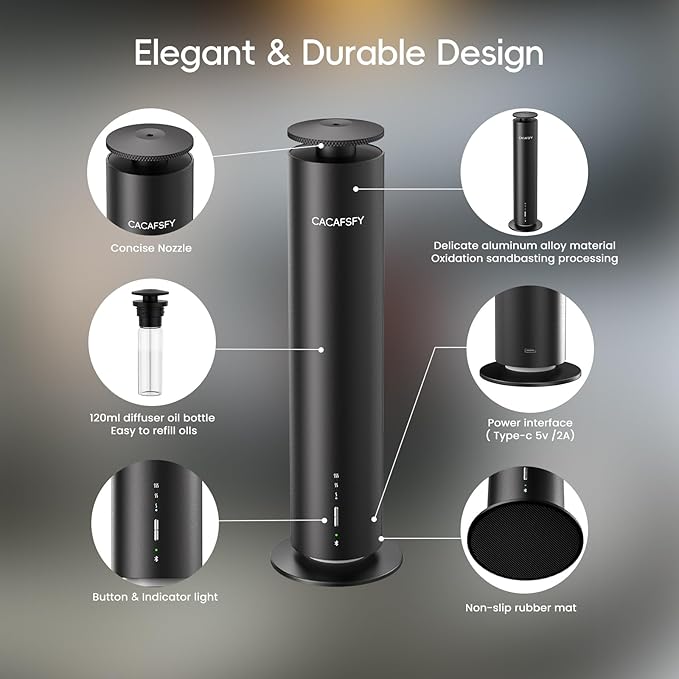 The CACAFSFY Waterless Scent Diffuser Starter Kit -Include 2x120ml Essential