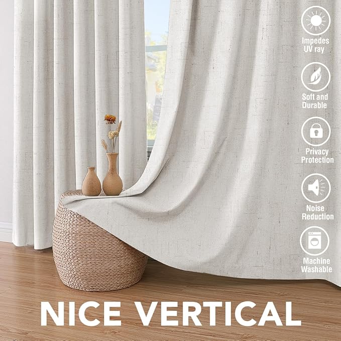 H.VERSAILTEX Ivory Blackout Curtains