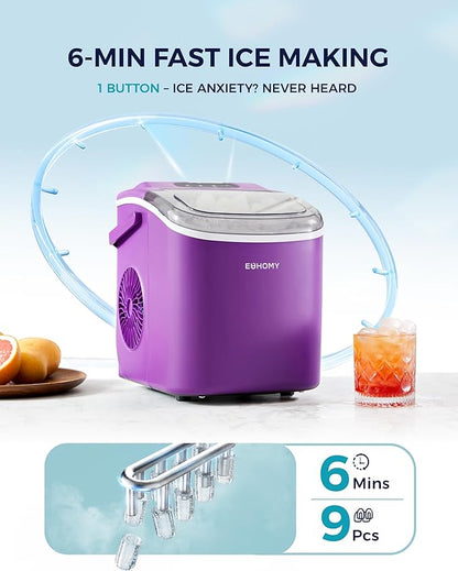 EUHOMY Countertop Ice Maker Machine